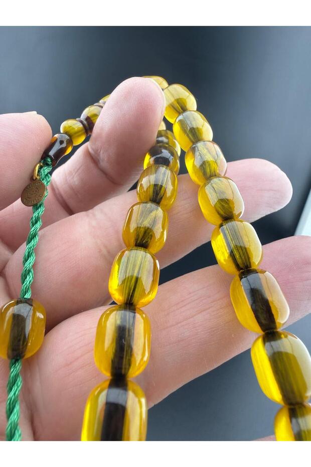 Custom-Made Faturan Sıkma Amber Prayer Beads (9-11 mm) Signed by Master H. Ayhan