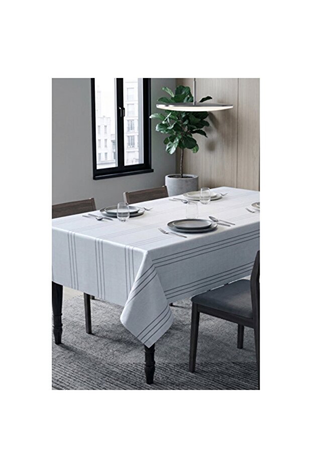 Gray Tablecloth, Worry-Free and Stain-Resistant, Stylish and Practical Design