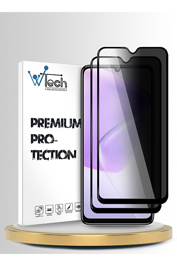 Oukitel C6 5G 2025 Premium E2E Series Privacy Full Cover Tempered Glass 2 Pack Clear/Black