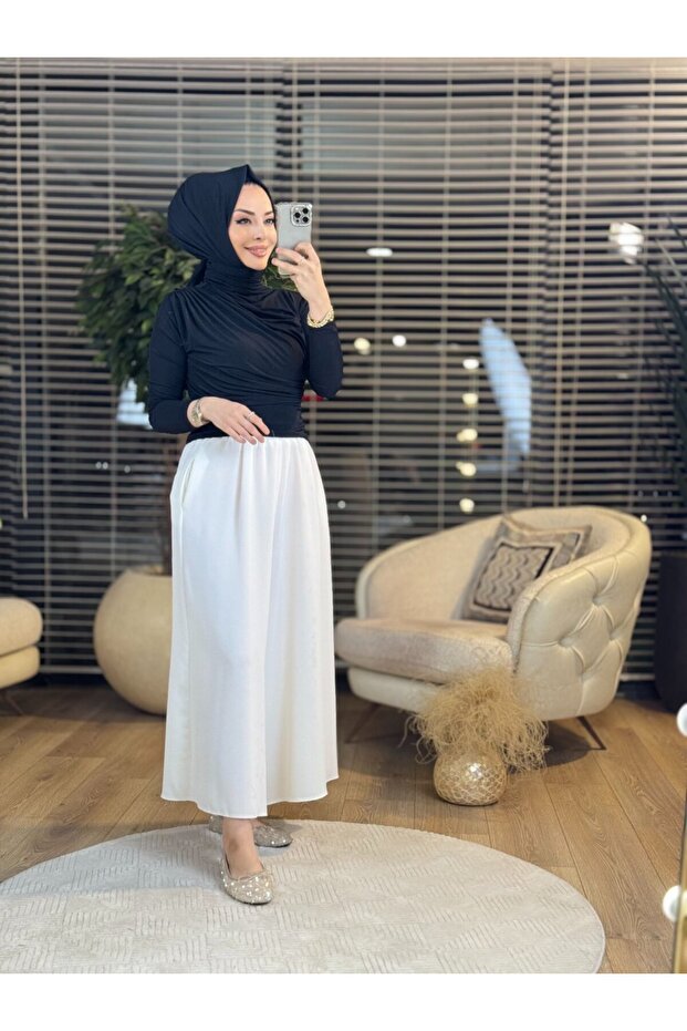 24294 بلوزة درابيللي سوداء