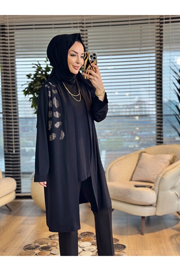 26526 قبعة فوندا ليوبارد سوداء