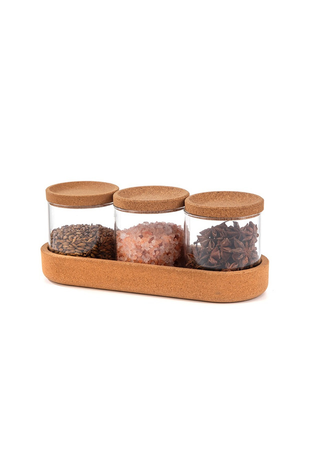 Linda 3-Piece Glass Spice Set
