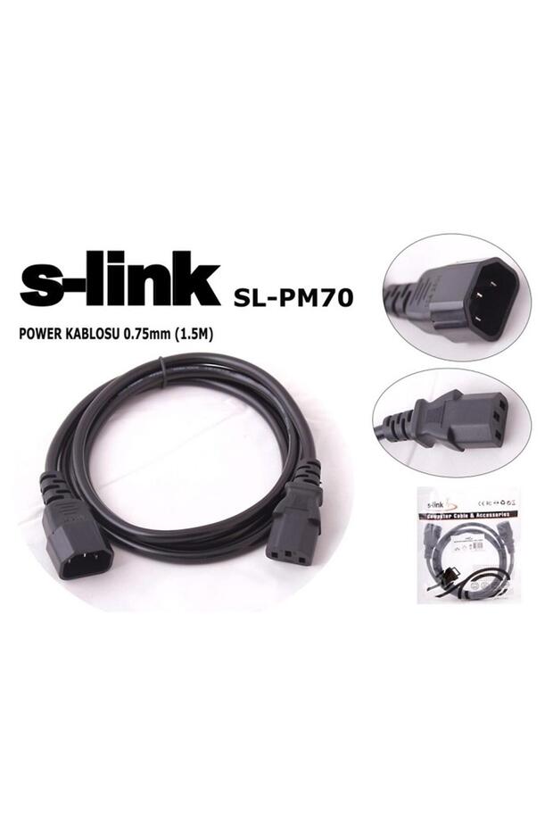 كابل الطاقة المتوسط S-link SL-PM70 بطول 1.5 متر وقطر 0.75 ملم