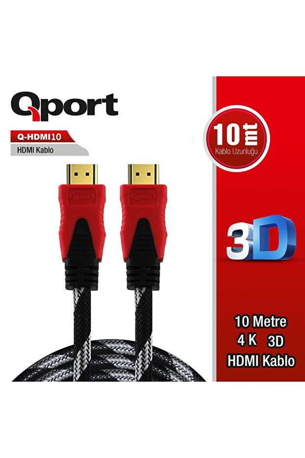 Qport 10m Gold Tip HDMI Cable 1.4V (Q-Hdmi10)