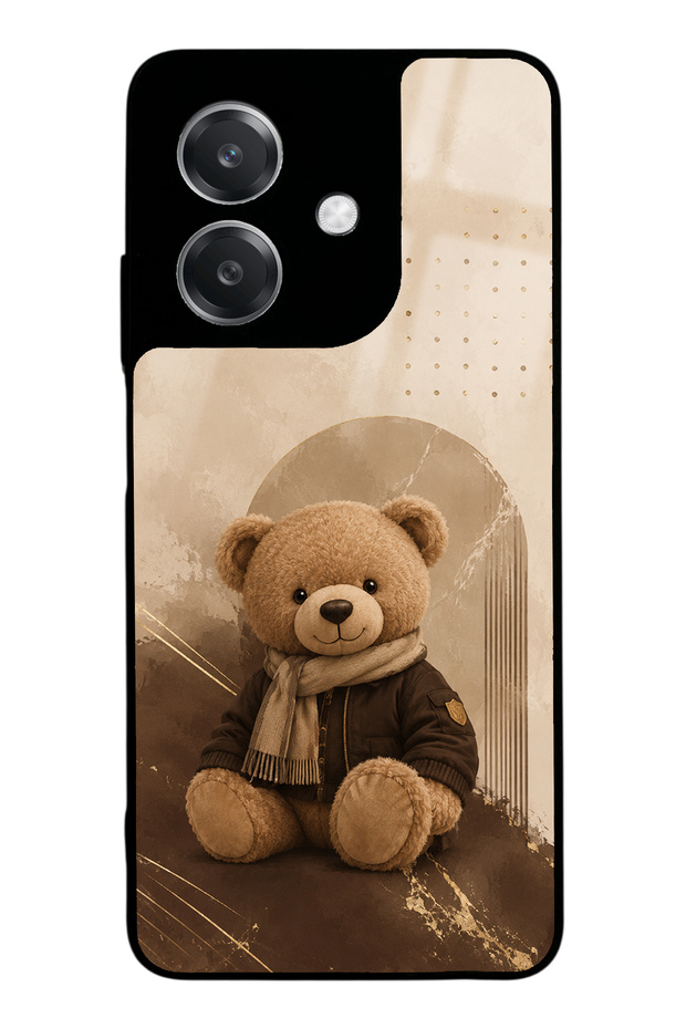 Oppo A3 Cozy Teddy Design Glossy Phone Case
