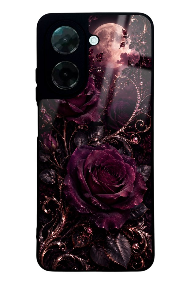 Xiaomi Redmi A5 Moonlit Burgundy Rose Design Glossy Phone Case