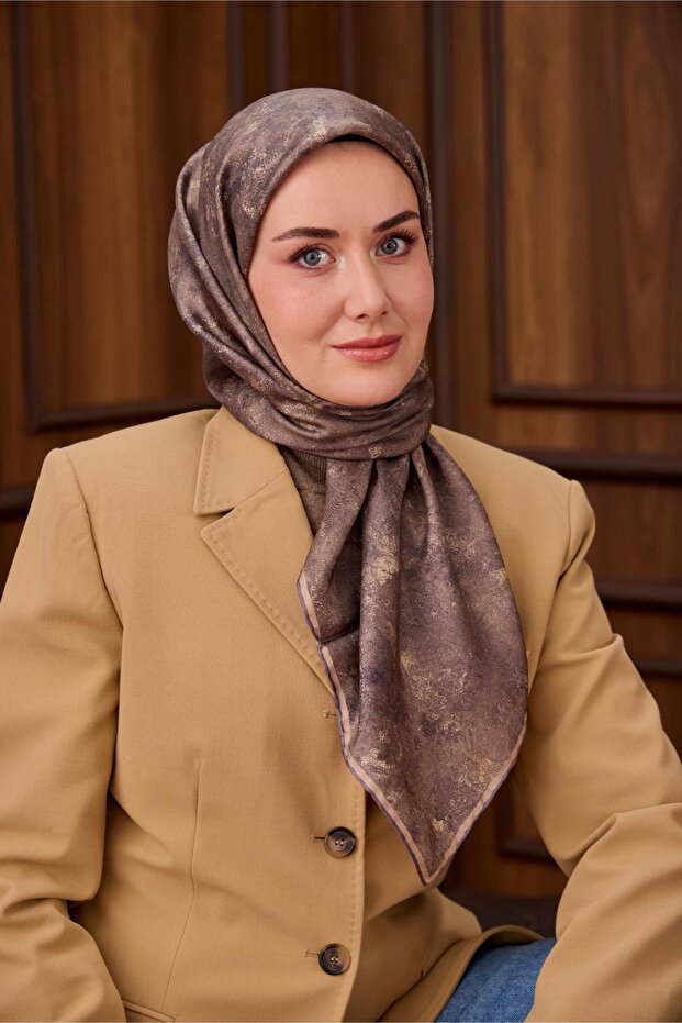 وشاح حرير تويل 11487-12 مينك