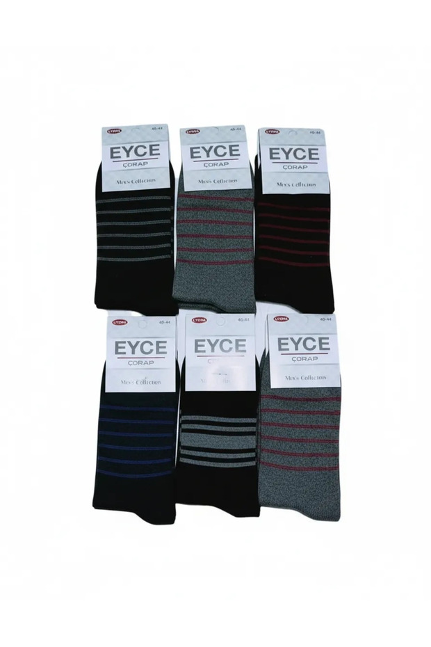 Cheap Men's Socks Circle Patterned Assortment 6 Pieces
