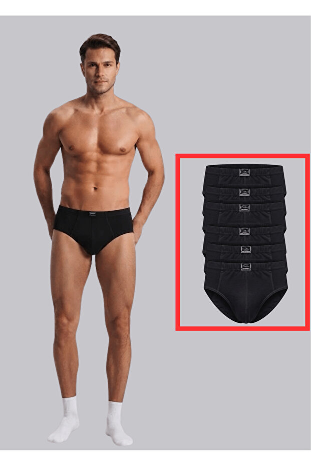 Men's Set of 6 Lycra Combed Cotton Slip Underpants