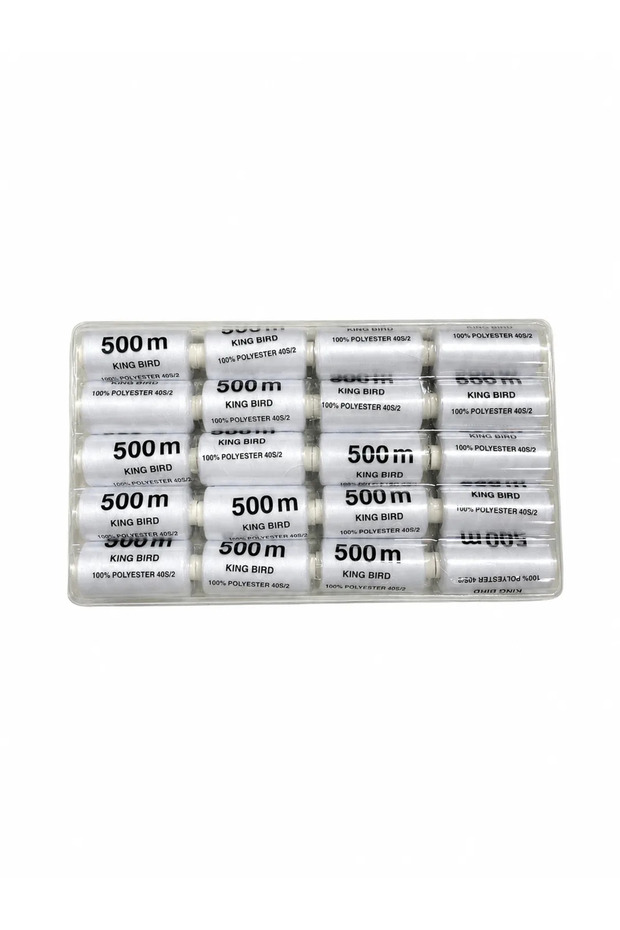 500 Meters 120 No. White Sewing Thread Set – 20 Machine Sewing Threads