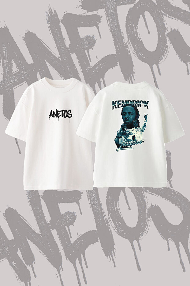 Kendrick Lamar_11 Design Back Printed Cotton White Oversize T-Shirt