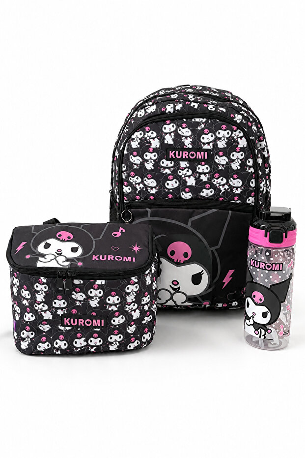 Licensed 3-Piece School Bag Set Backpack Lunch Bag Water Bottle Flask Girls' School Set