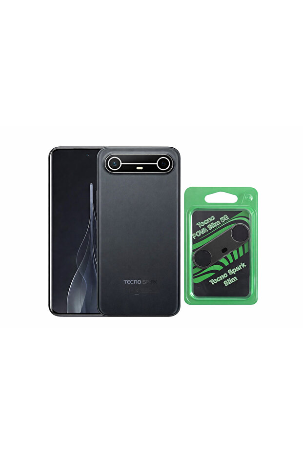 Tecno Spark Slim 5g /Pova Slim Compatible Full-Covering Camera Lens Protector with Frame Tempered Glass