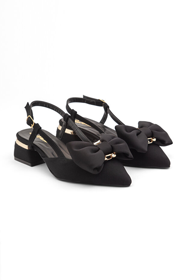 Sup 3648 Low Heel Shoes with Bow Detail