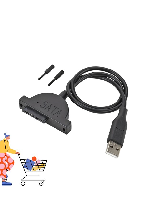 Other black Grwibeou USB 2.0 to Mini SATA II 7+6 13Pin Adapter Laptop CD/DVD ROM Slimline Drive Con