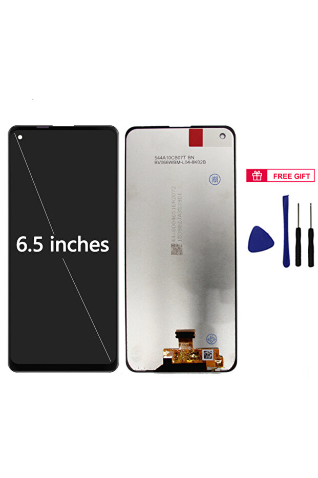 شاشة عرض بدون إطار مقاس 6.5 بوصة لـ A21s، شاشة LCD تعمل باللمس مع مجموعة محول رقمي لـ A21s
