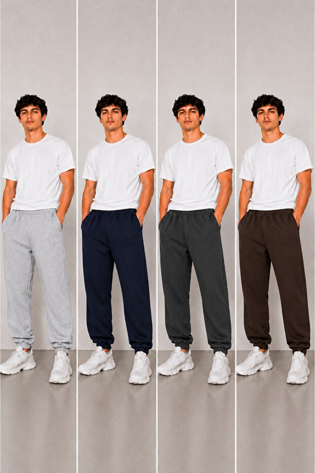 4-Piece Men's Rubberized Trackpants