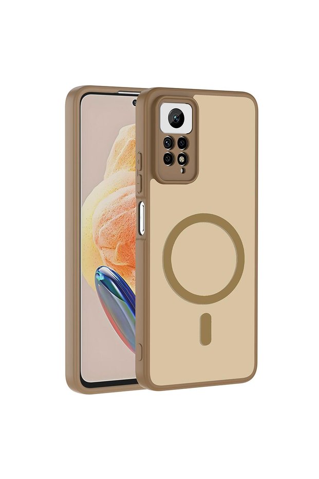 حافظة متوافقة مع هاتف Xiaomi Redmi Note 12 Pro 4G MagSmoke Neo Gold