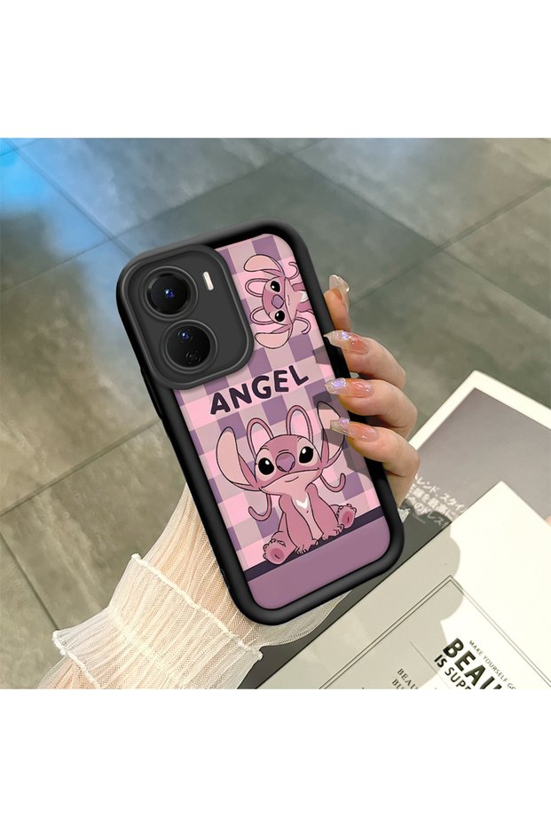 Vivo Y16 Compatible Black Silicone Case Shockproof with Camera Protection