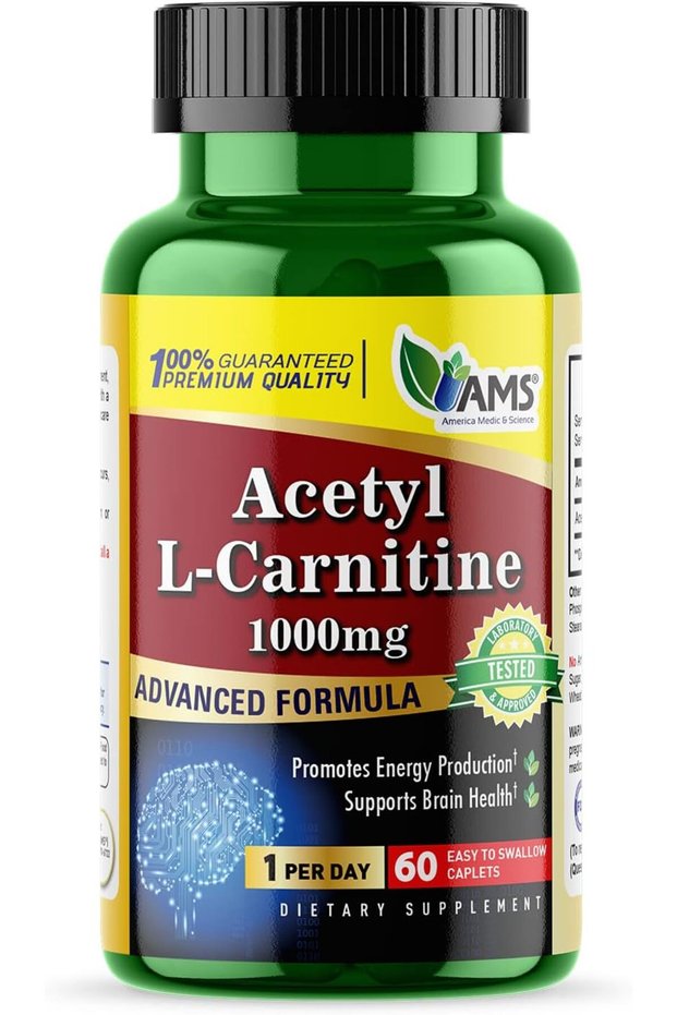 AMS ACETYL L-CARNITINE 1000MG 60TABS