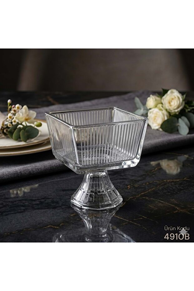 كوناك شوبينج 4910B-CAM وعاء زجاجي مع قاعدة 6 قطع