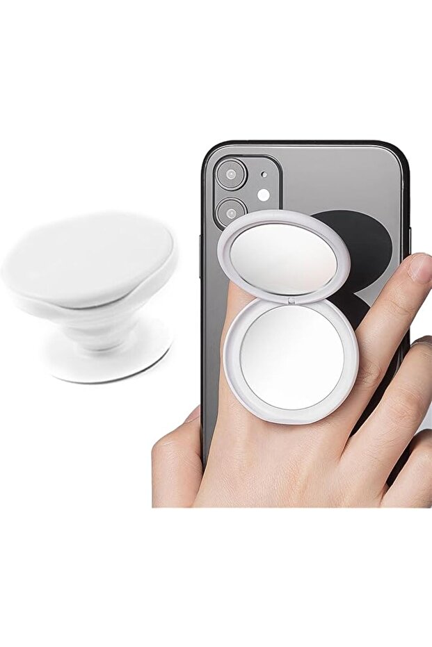 360° Rotating Phone Ring Holder Stand with Mirror