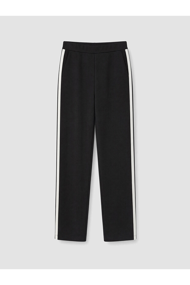 Trendlucky Women's Trousers with Elastic Waist and Stripe Detail