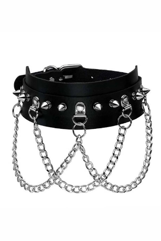 Studded Choker, Leather Studded Chocker