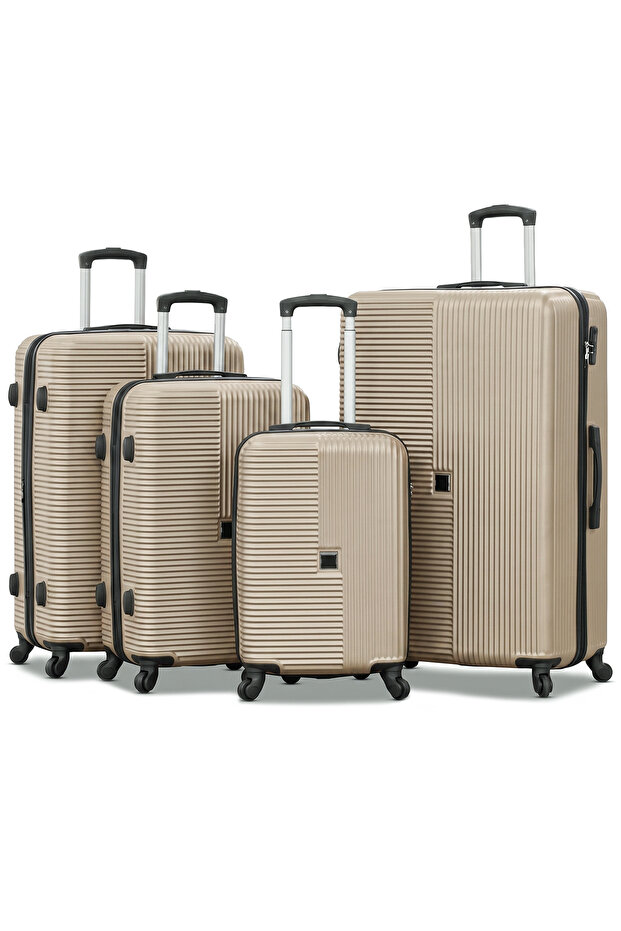 Hard Shell Horizo Vertic ABS Lightweight 4 PCS SET (20/24/28/32 Inch) Luggage, Combination Lock Suitcase