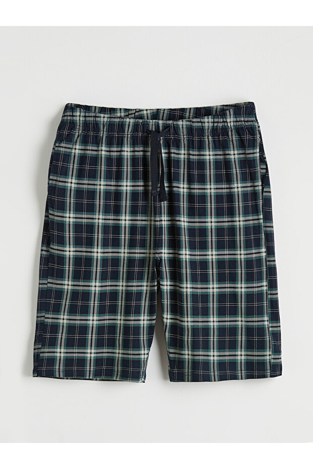 Nevavm Regular Fit Plaid Men's Shorts with Difference