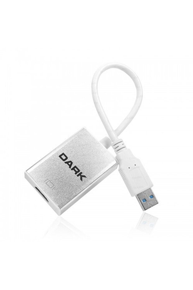 DARK UGA33 DK-AC-UGA33 محول USB-HDMI بطول 0.15 متر فضي