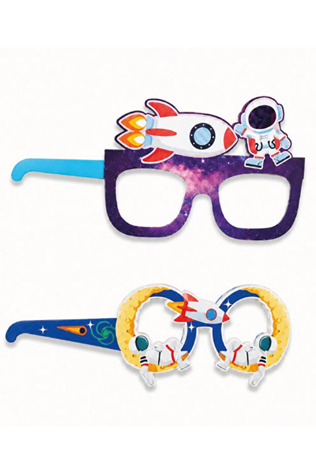 Space Themed Paper Glasses 6 Pieces