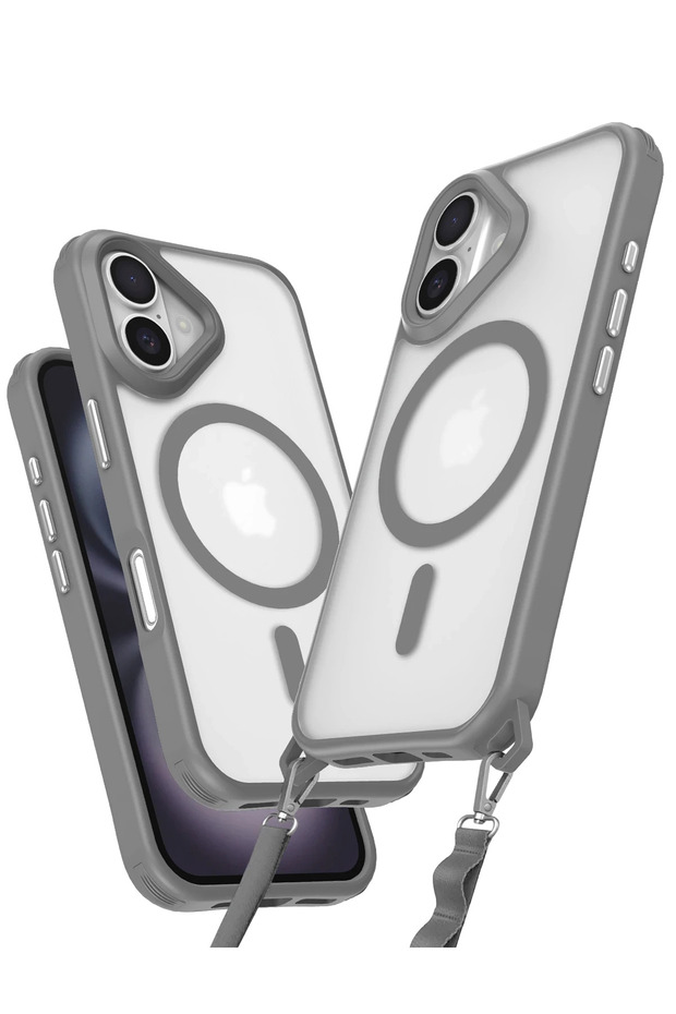 Ilkestor iPhone 16 Case Enka Magsafe Silicone Case - (184113) Titan Gray