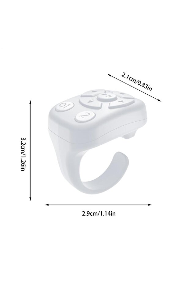 White Scrolling Ring Auto Camera Shutter Camera Shutter Presentation Clicker Camera Wireless Remote