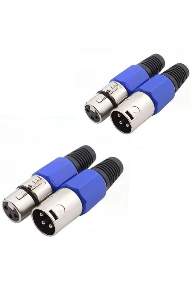 2PcsMale 2Pcsfemale 2/4/8Pcs 3 Pin XLR DMX Cable Connector Female/Male Adapter Microphone Audio Cabl