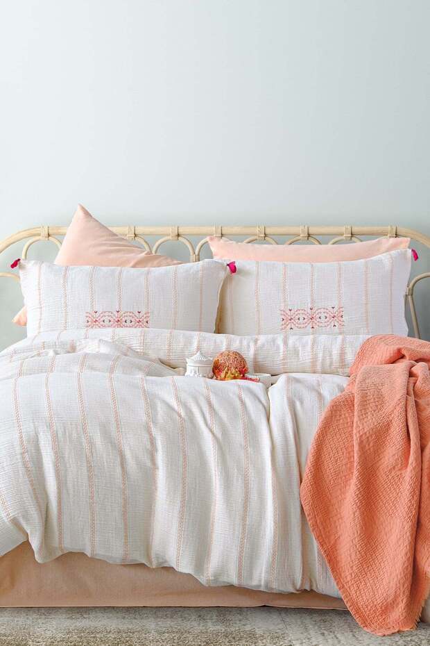 Perg Authentic Muslin Double Embroidered Duvet Cover Set