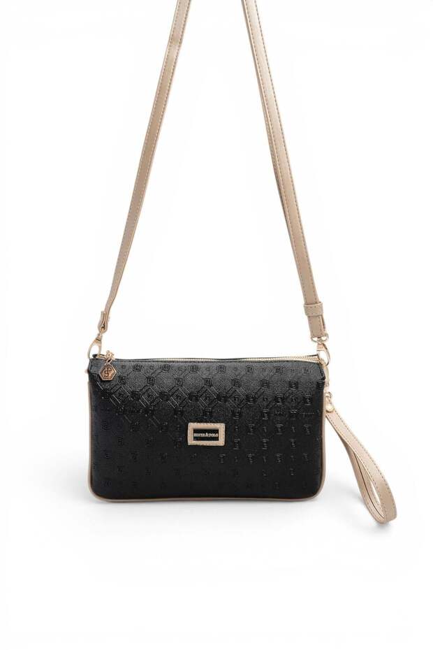Black - Women's Crossbody Bag with S.Nut Logo Sp1291