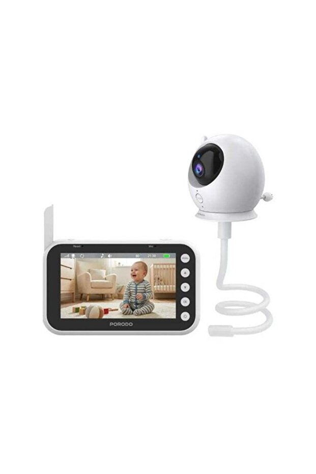 Lumi Baby Smart Monitor with Camera, 4.3" Display, 720P HD Video, Night Vision, 2.4GHz FHSS Connection, Two-Way Audio, VOX Mode, Crying Alarm, Temperature Detection, Feeding Reminder, 8 Lullabi