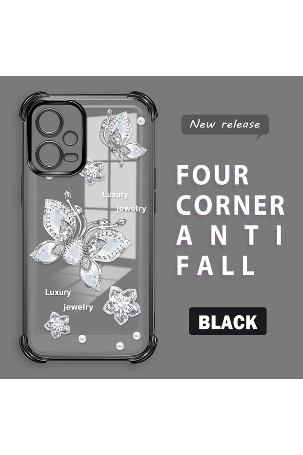 Xiaomi Poco X5 5g Compatible Transparent Back Four-Corner Reinforced Impact Protection Silicone Case