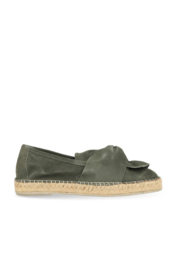 Khaki Suede Women's Flat Shoes