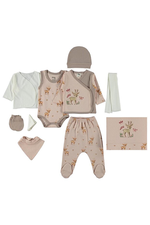 Ceylan Empirme 10-Piece Bodysuit Sets - Powder