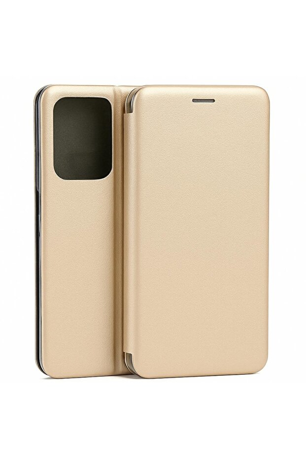 Book Magnetic Flip Cover for Samsung Galaxy A17 5G, Gold - 1
