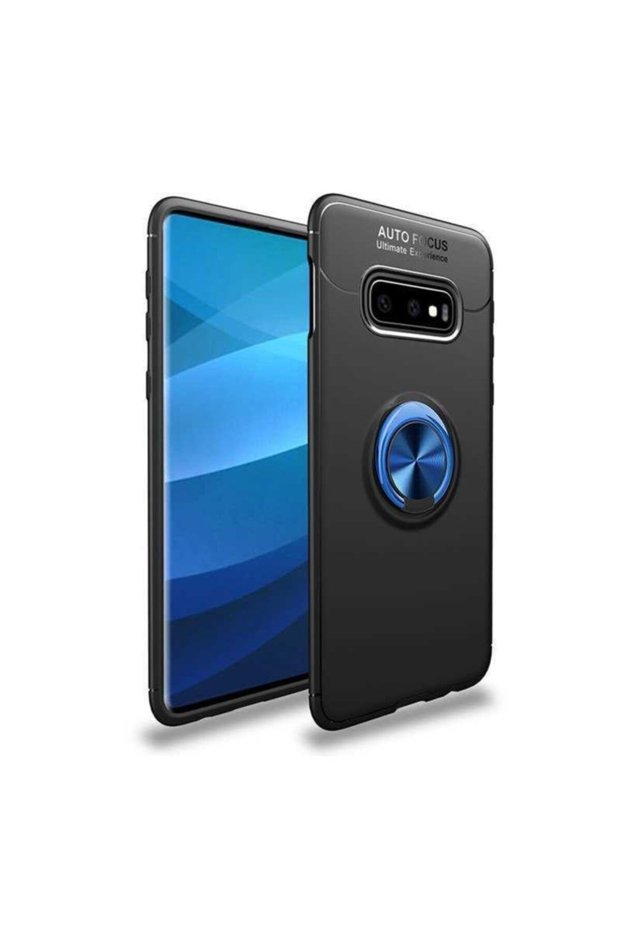 Compatible Case for Samsung Galaxy S10E Silicone Cover with Rotatable Ring Stand