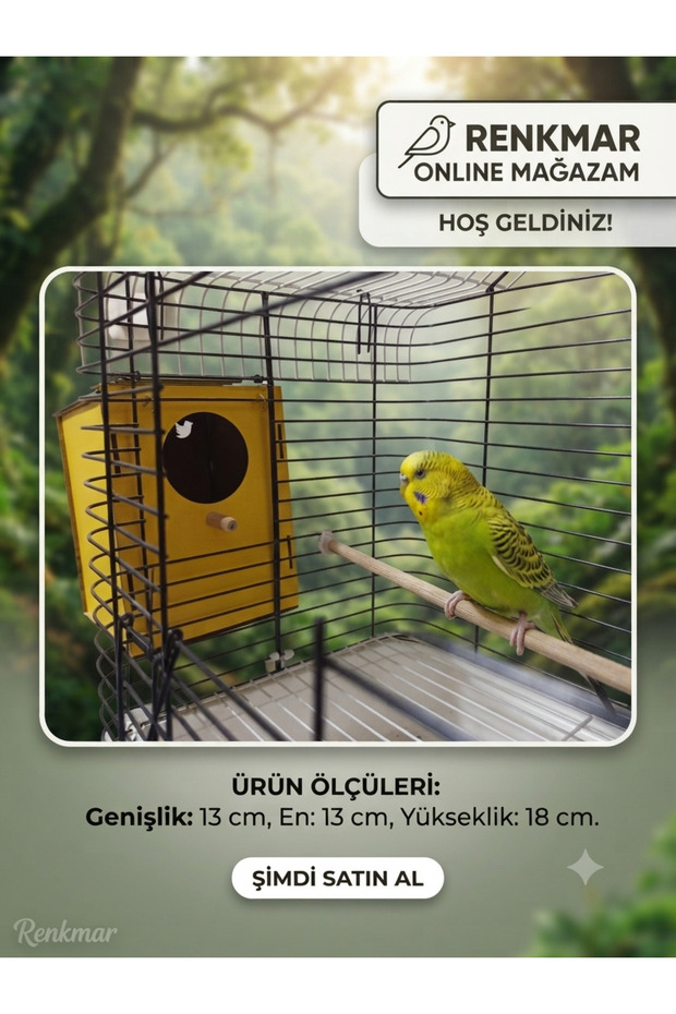 Yellow White Blue Red Pink Wooden Budgie and Small Cage Birds Nesting Box / Nest Box