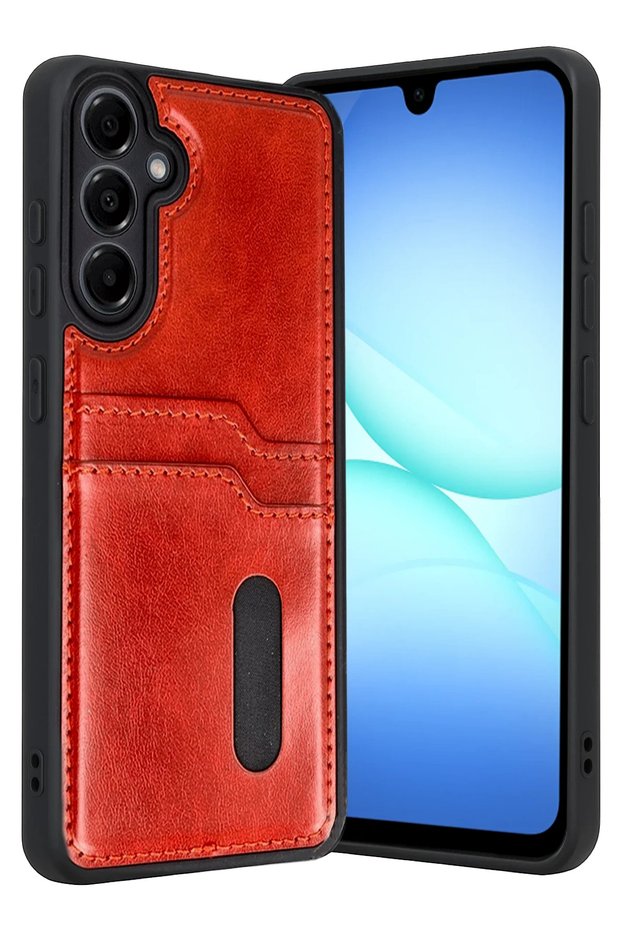 Aconcept Galaxy A37 5g Sara Leather Case with Business Card Holder (132257) - Red