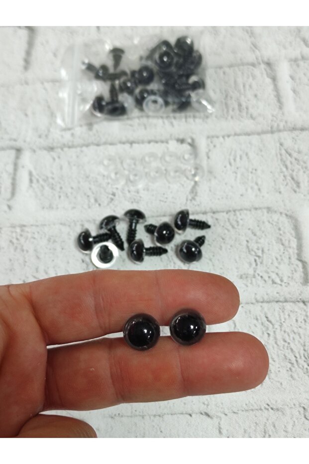 12 mm Amigurumi Screw Eyes, 10 Pairs (20 Pcs)