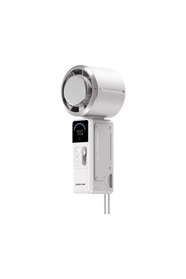 Aspen Handheld Rechargeable Cooling Fan, 4000mAh Battery, 100 Speed Levels, USB-C Charging, Instant Cooling Mode, Grey