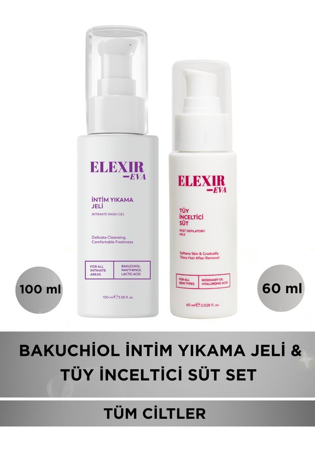 Intim Care Gel & Hair Removal Milk Set – Set of 2 to Help Care for Sensitive Areas and Reduce Hair Appearance