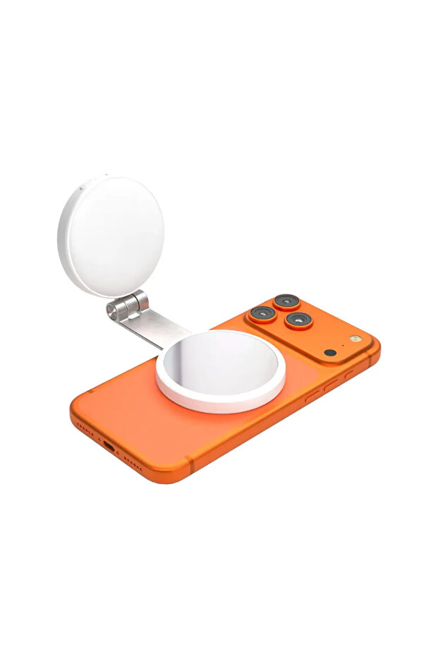 Nura Magnetic Fill Light Mirror with 48 LED Beads and 360 Degree Rotation White PDLFSTD03WH