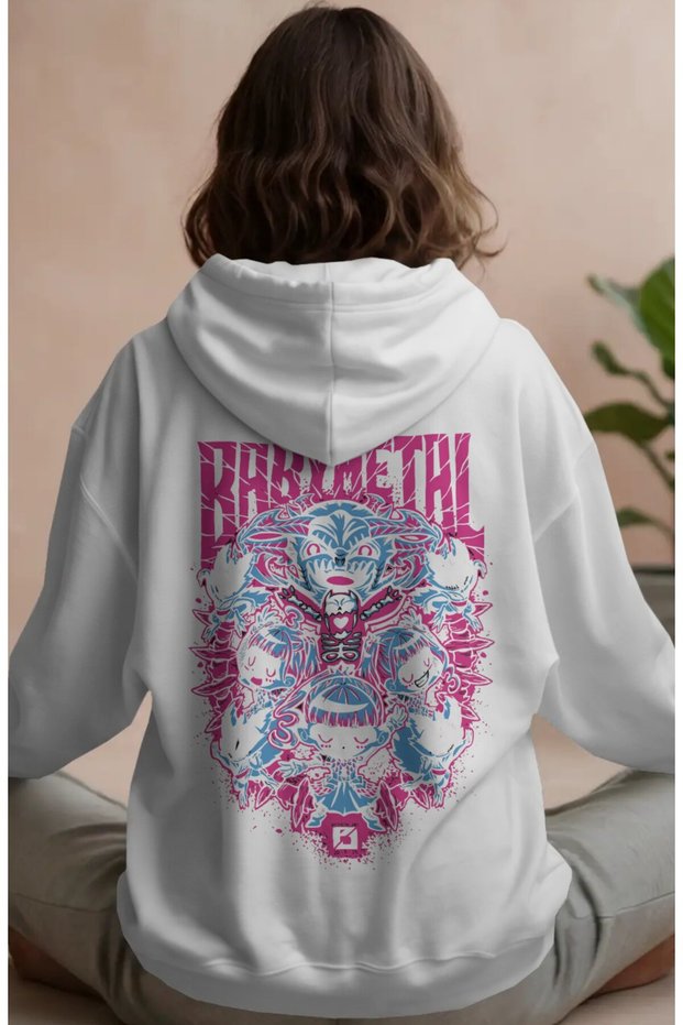 Babymetal Rock Metal Music Band Back Printed Unisex Oversize Premium Hoodie